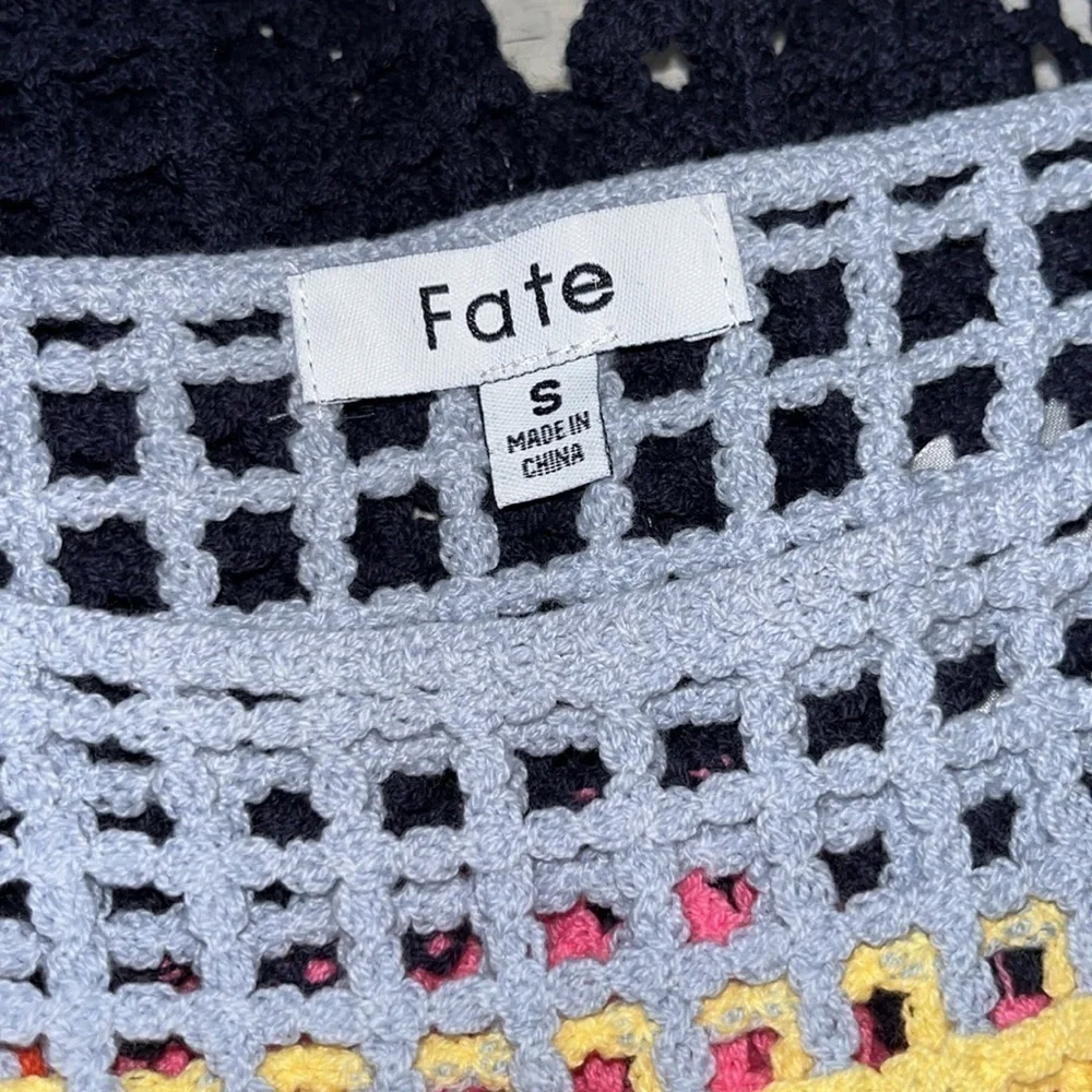 Fate Stripe Eyelet Knitted Pullover | size Small